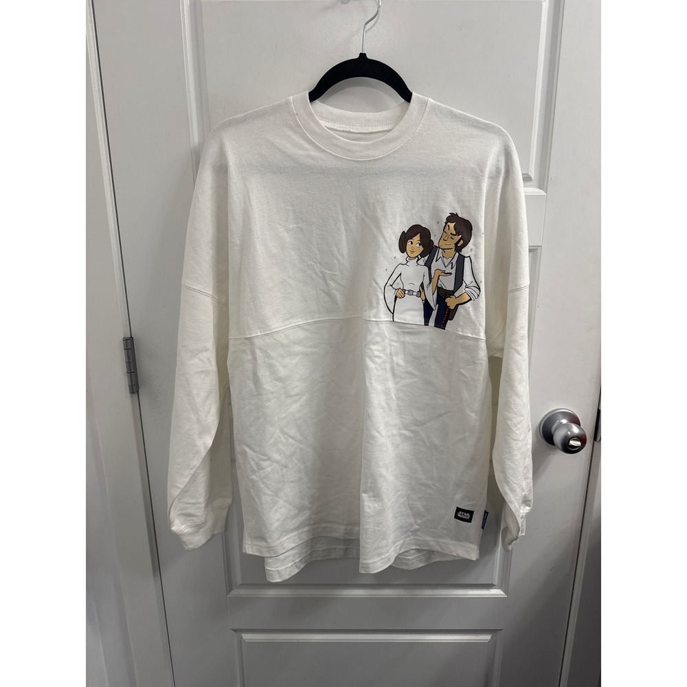 Disney Star Wars Spirit Jersey Princess Leia Han Solo I Love You White Small